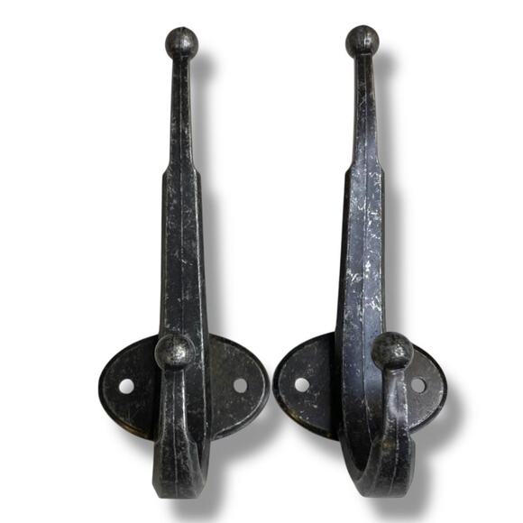 Coat Hat Hook Metal Distressed Finish Wall Hanging 5"h x 2"d - Picture 1 of 6